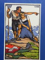 1913, 5 Rp Bundesfeierkarte Befreiungskämpfe ungelaufen