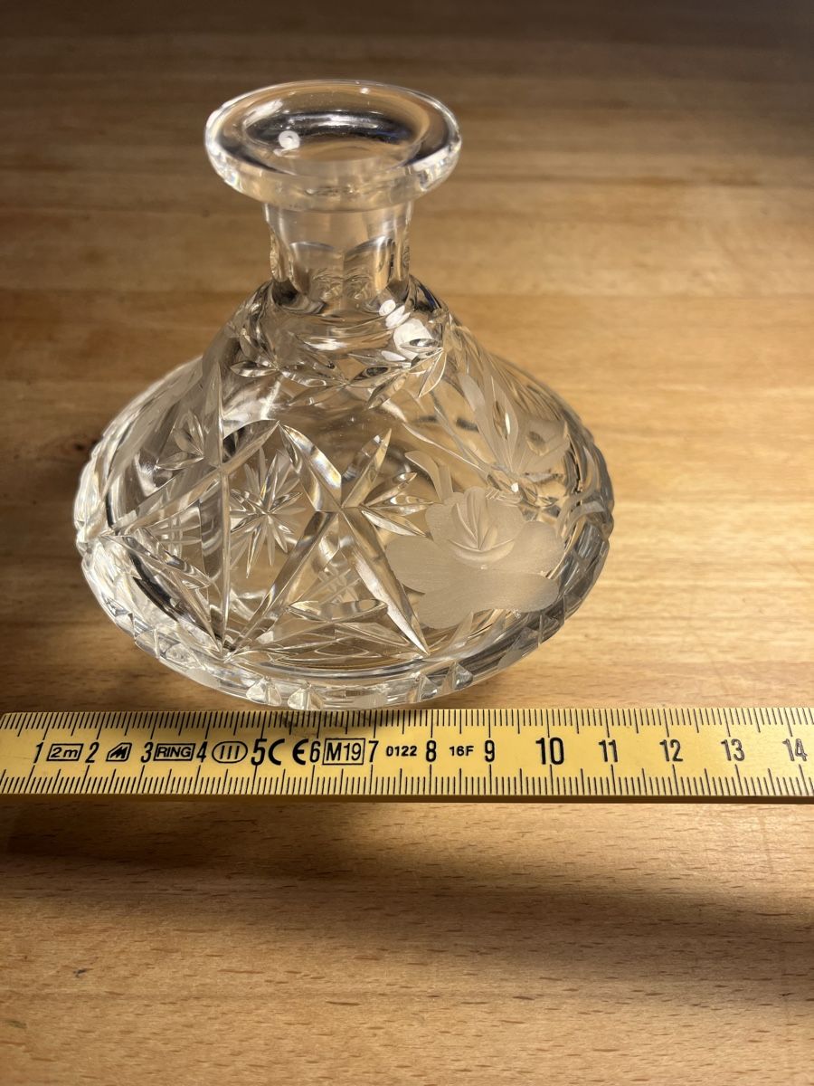 Caraffe: Vintage Bleikristall Karaffe mit Rosenmuster – Usato da Rikon im Tösstal venduto da stupsi99 3