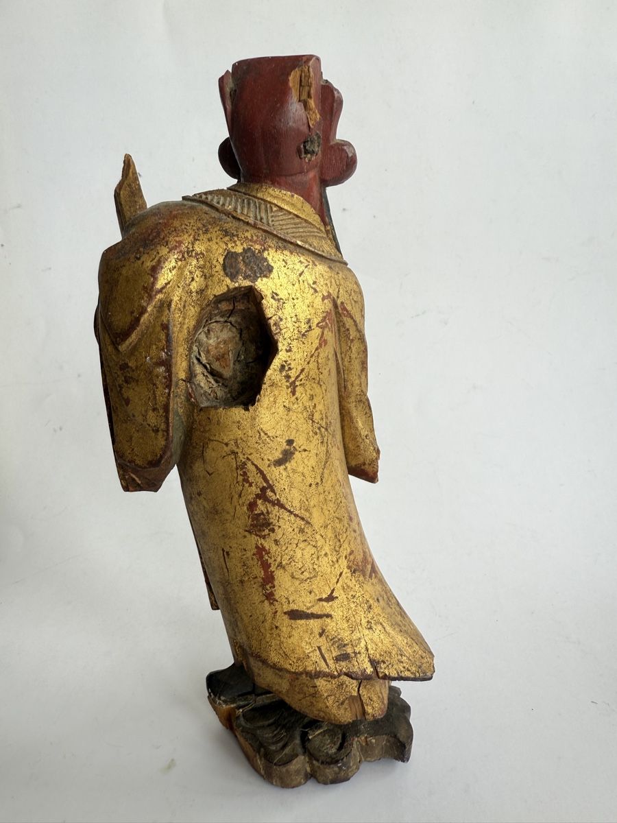 Figuren: Antike chinesische Holzfigur Qing-Dynastie 19.Jh – Gebraucht aus Zürich von Geniuss 1
