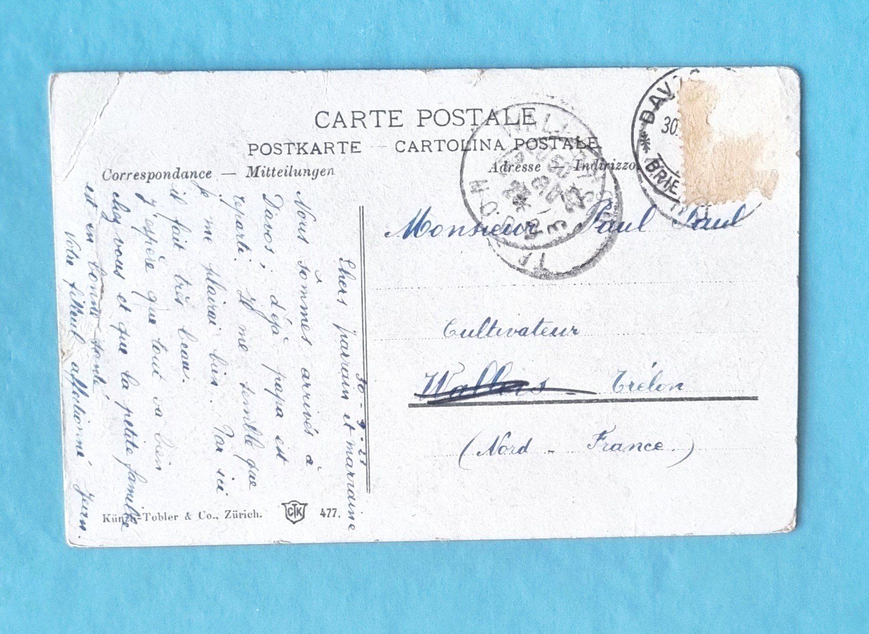 Cartoline postali: Davos -  Pferde Tram - Winter 1923 – Usato da Rothrist venduto da RROENK 1