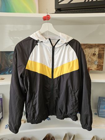 Urban Classics Jacke schwarz weiss gelb Grösse L o M