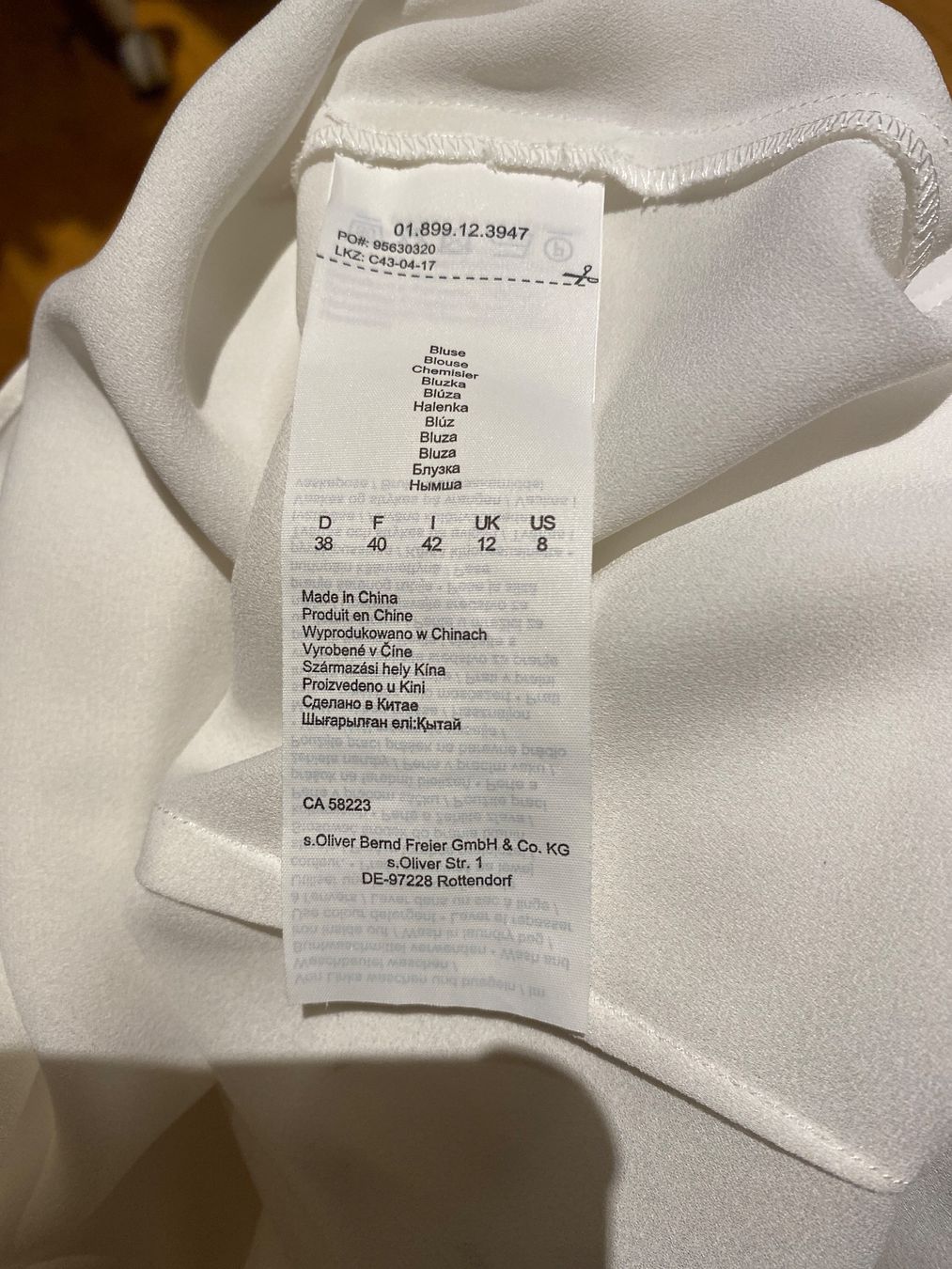 S.Oliver Blusen: Damen Bluse weissGrösse 38 s.Oliver Black Label – Gebraucht aus Schaffhausen von purzel51 3
