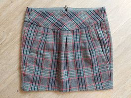 Esprit Rock 36 38 kariert 50% Wolle Jupe