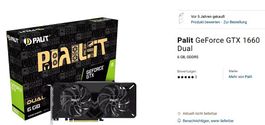 Palit GeForce GTX 1660 Dual 6GB  Top Zustand / Gereinigt