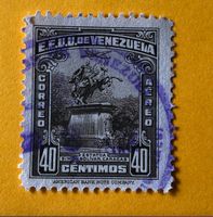 BRIEFMARKEN AUS  Venezuela Bolivar-Statue GESTEMPELT 