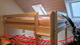 Flexa Kinderbett mit Rausfallschutz und hochwertige Matratze