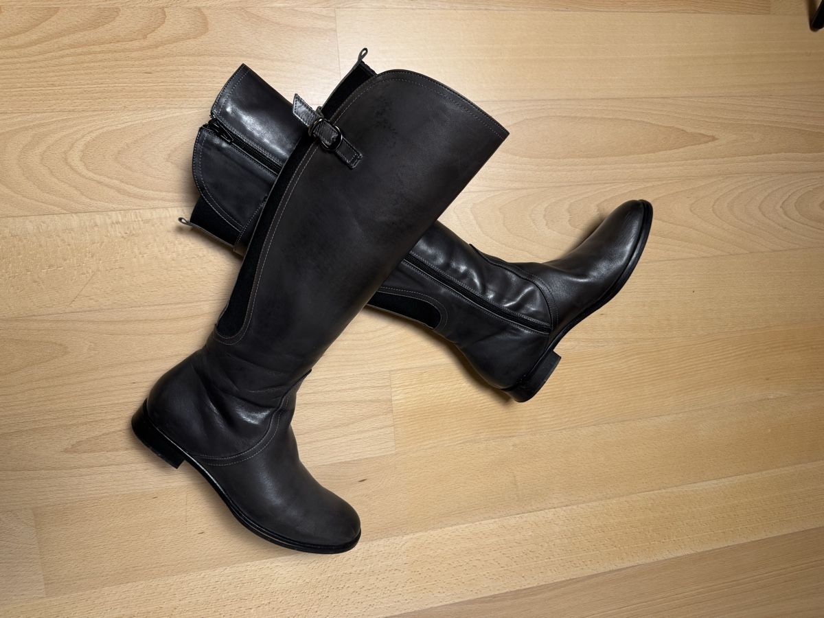 Damenschuhe: Passo per Passo Lederstiefel, Grau, Gr. 38 – Neu (gemäss Beschreibung) aus Muri b. Bern von mymare 4