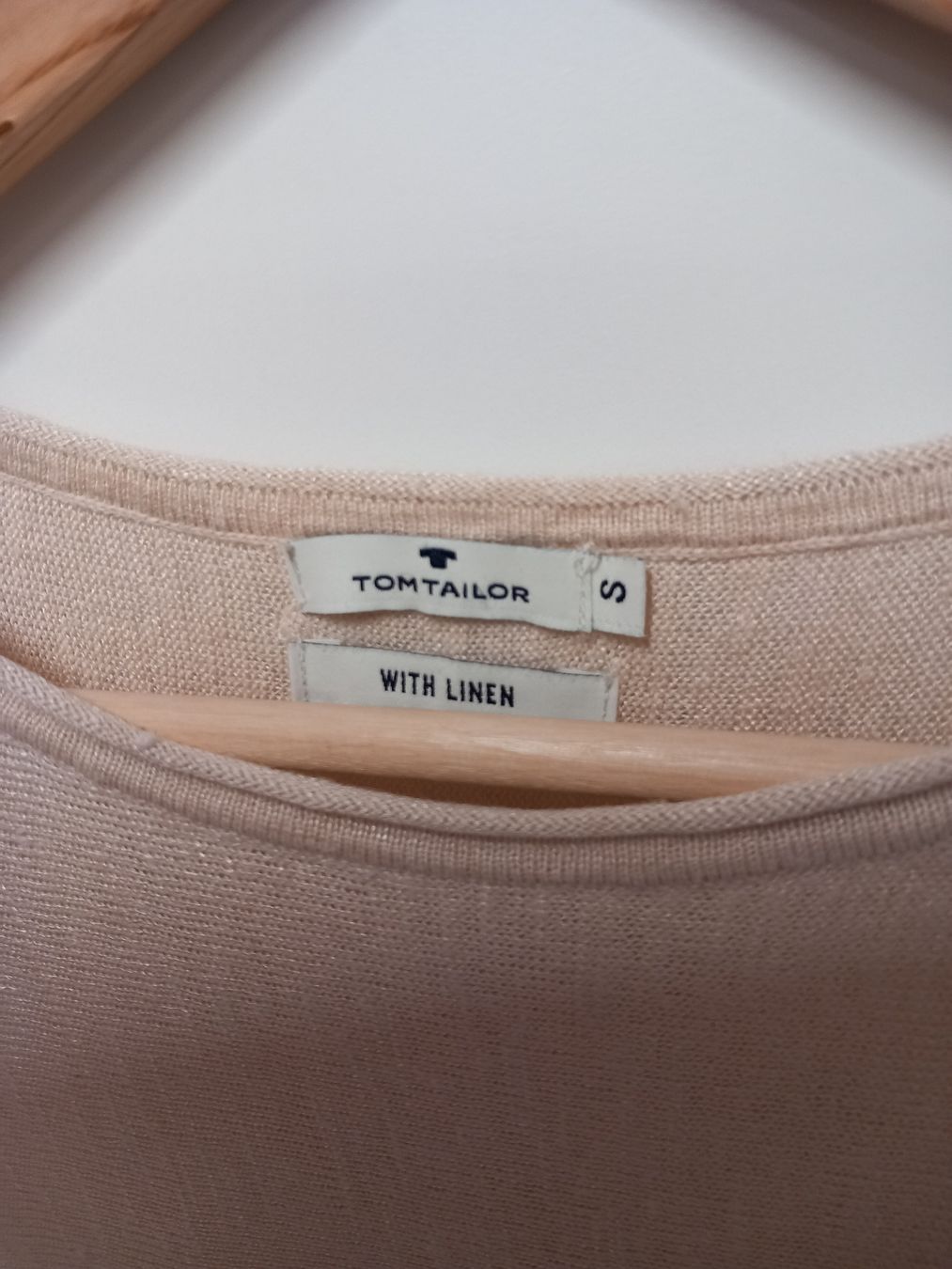 Tom Tailor Maglioni & Felpe: Tom Tailor Pullover Gr.S Leinen/Baumwolle, beige – Usato da Gwatt (Thun) venduto da umwelt-brocki 2