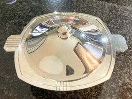 ART DECO SPEISEBEHÄLTER MASSIV VERSILBERT PUNZE FRANCE,1930