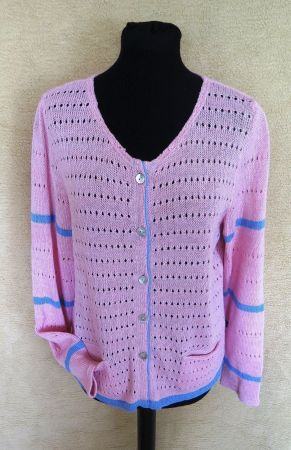 Jacke pink Gr.M Leinen&BW Naturmode 100%Nachhaltig erzeugt
