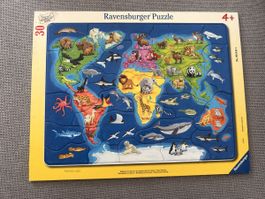 Ravensburger Puzzle Weltkarte mit Tieren 4+ Jahre