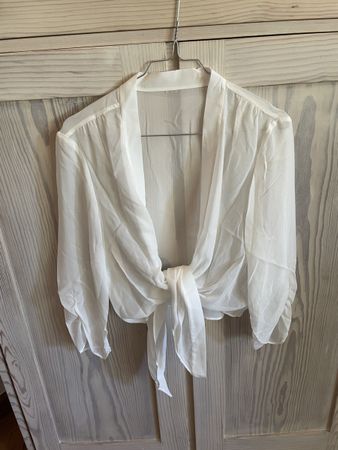 GOELIA Bolero Weiss Seide Gr S neuwertig