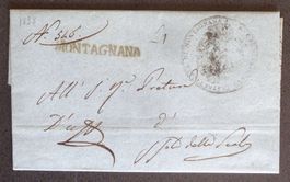 ITALIA 1838: Lettera da MONTAGNANA a ISOLA DELLA SCALA
