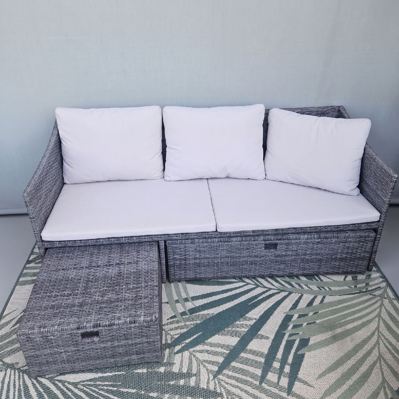 Divani: Gartenlounge mit Stauraum und Hocker, grau – Usato da Altdorf UR venduto da mic_5vck