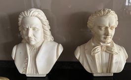 Bach & Schubert Büste - Klassische Komponisten