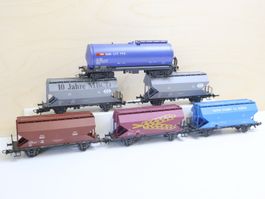 ROCO 6 x SBB Silowagen/Tankwagen - selten H0