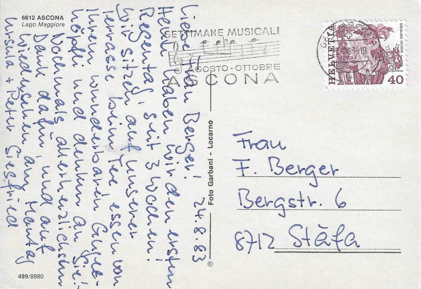 Cartes postales: Ascona TI – D'occasion à Rothrist par Stranglehold 1
