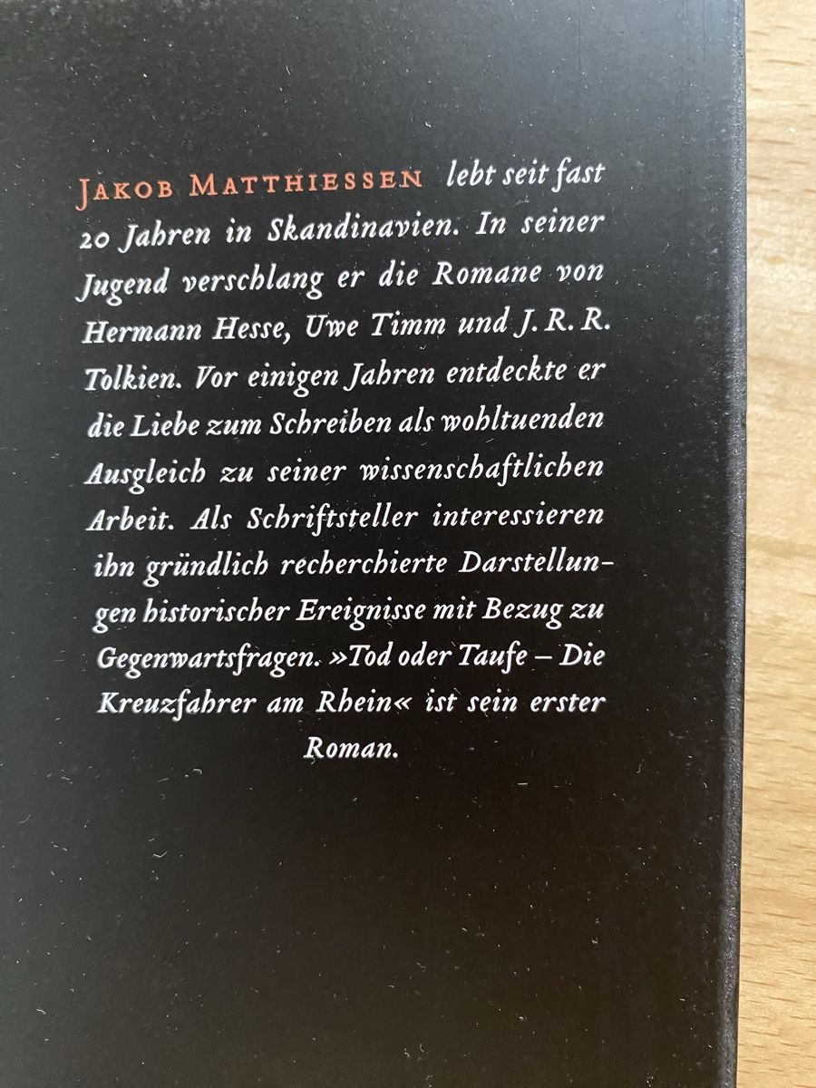 Libri: Tod oder Taufe - Jakob Matthiessen – Usato da Schwarzenburg venduto da Michellu 5