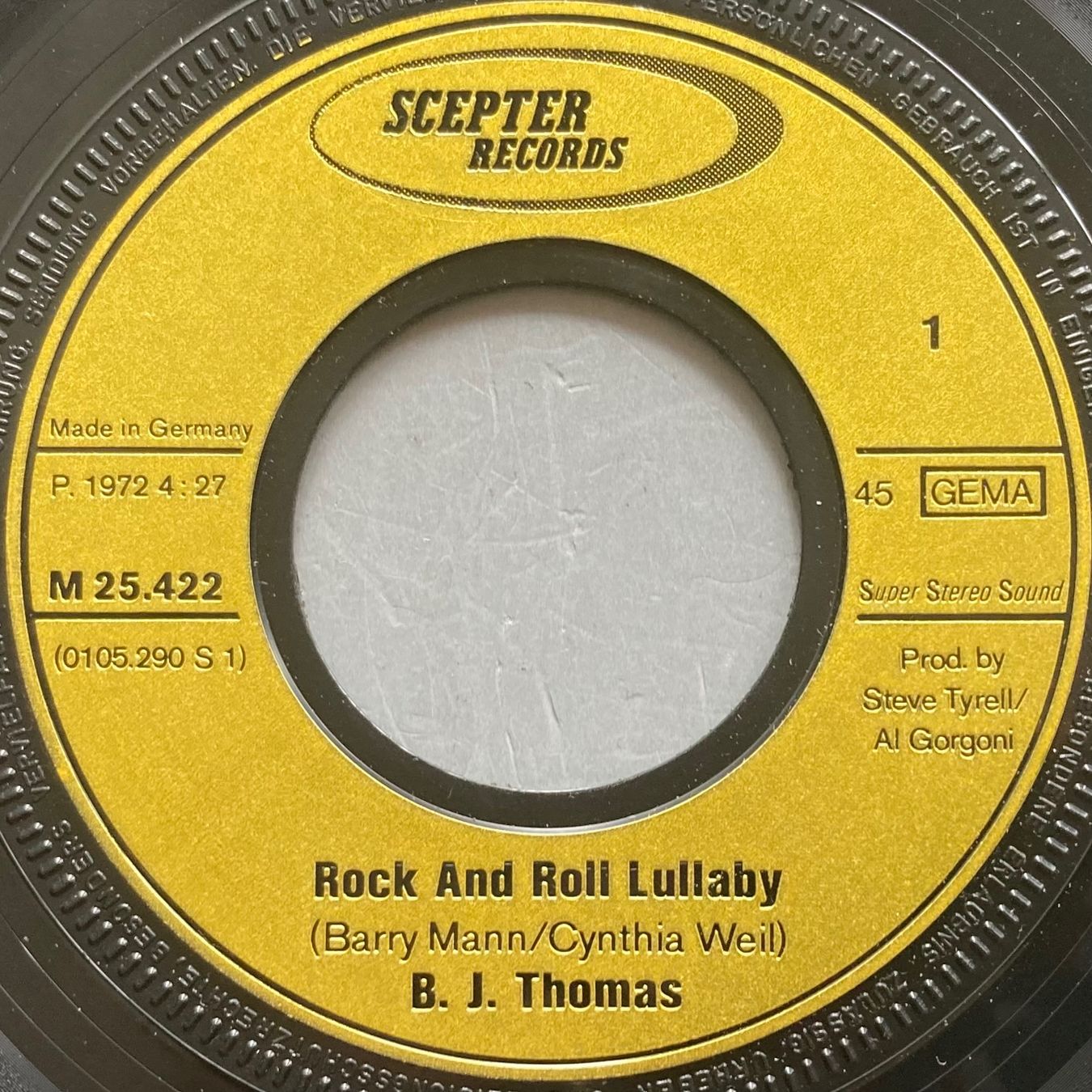 Schallplatten: B.J. THOMAS - ROCK & ROLL LULLABY – Gebraucht aus Poliez-Pittet von Newtown-Records 2