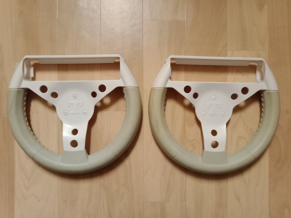 Lot De 2 Volants Pour Nintendo Wii - Modèles Non Officiels Bleus (Occasion Fonctionnels)