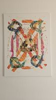 Tableau abstrait coloré original fait main - 🎨 - Idéal Été