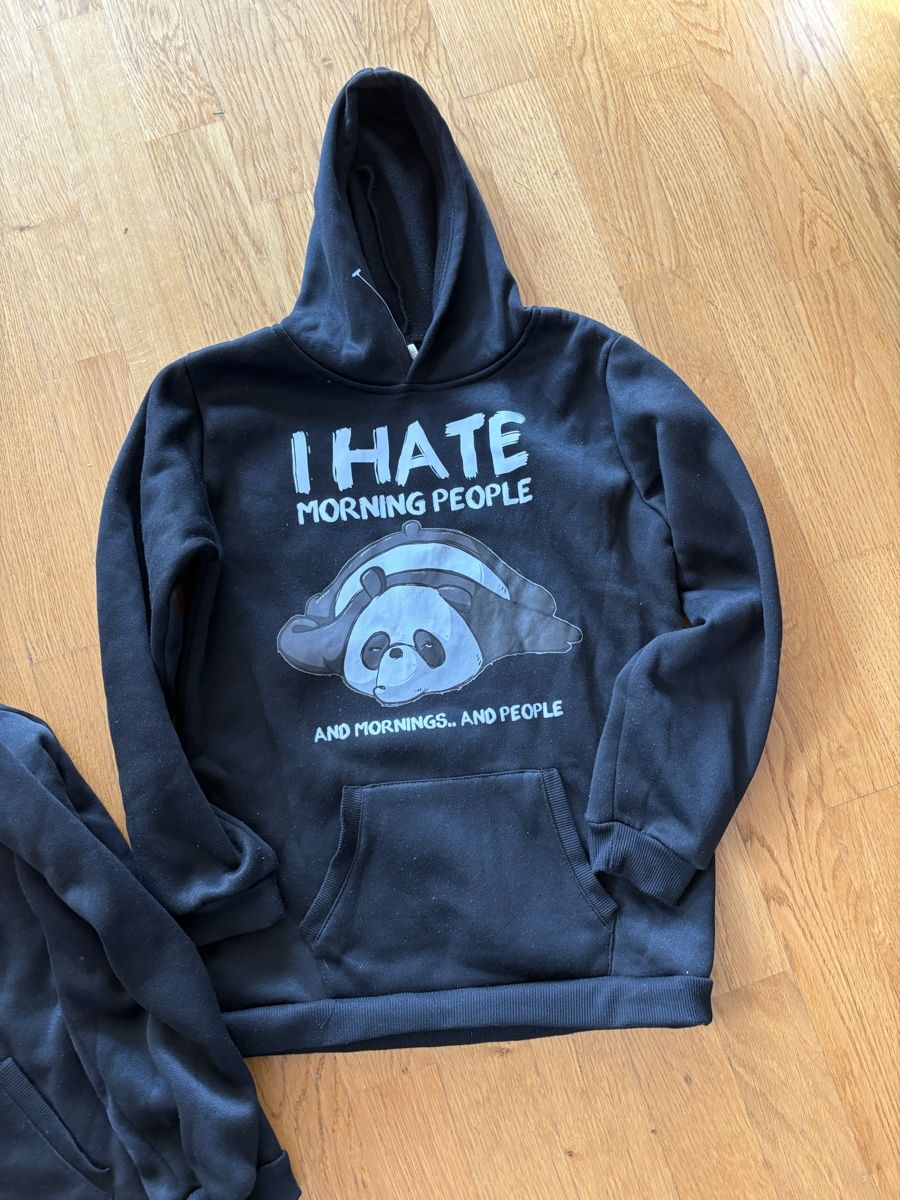 Pullover & Sweatshirts: 2 schwarze Hoodie Pullover Panda Print Gr. 150 – Gebraucht aus Beromünster von msklef 7