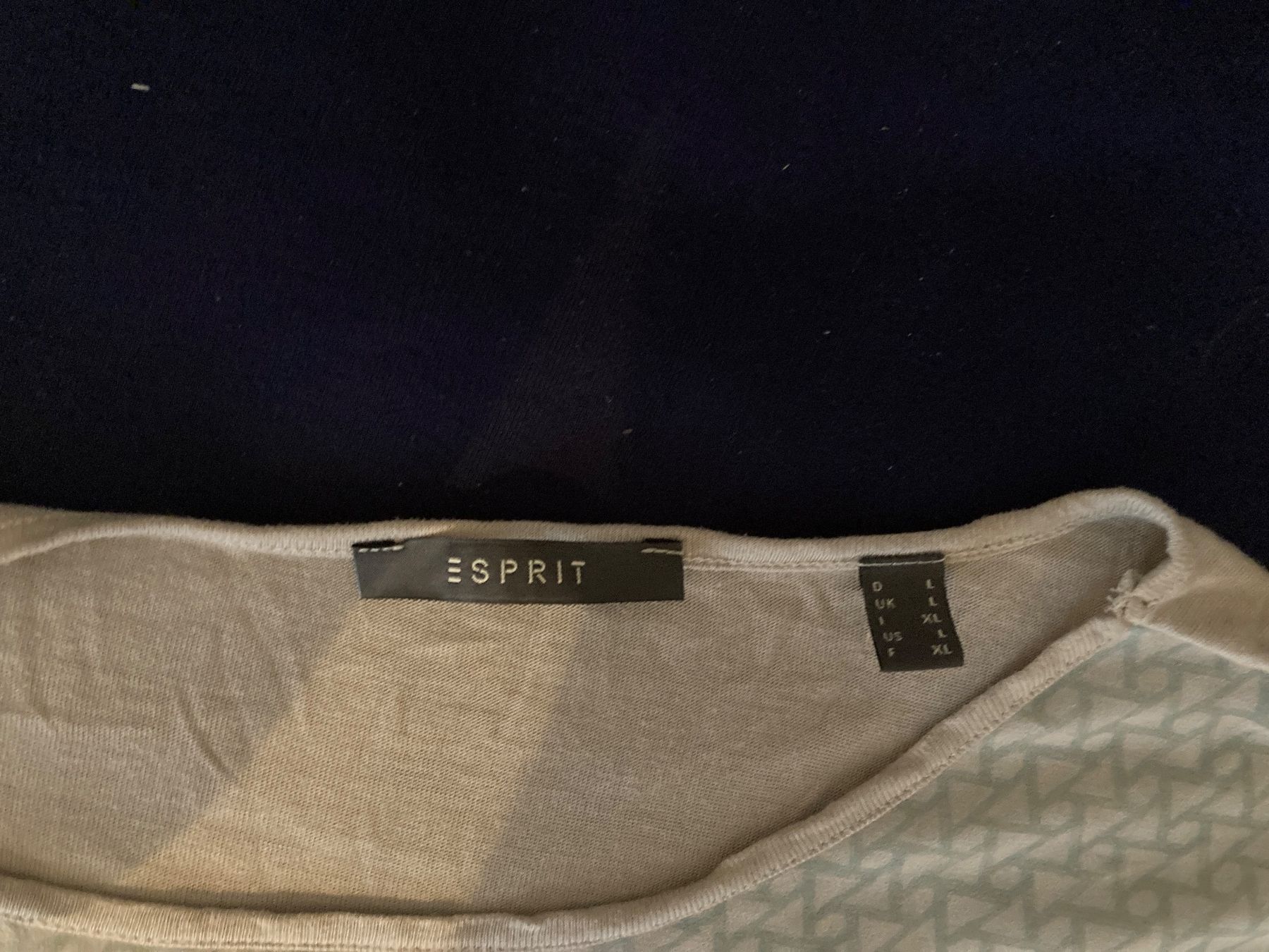Esprit T-shirt: Esprit Sommer Shirt, Gr. L, Grau/Weiss – Usato da Gelterkinden venduto da froggy80 2