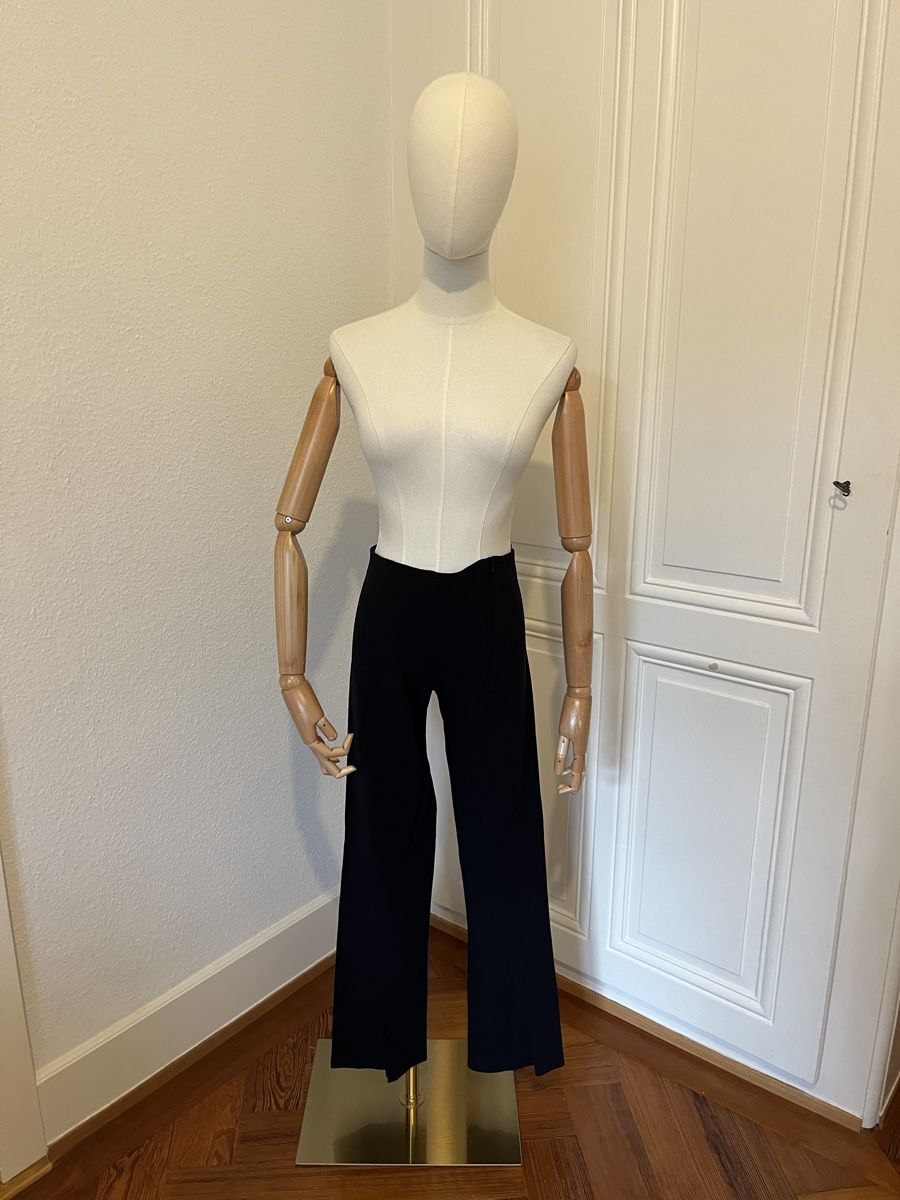 Pantaloni: Courrèges Paris Trousers, size 38, black wool, Fall style – Usato da Mies venduto da Nib2011