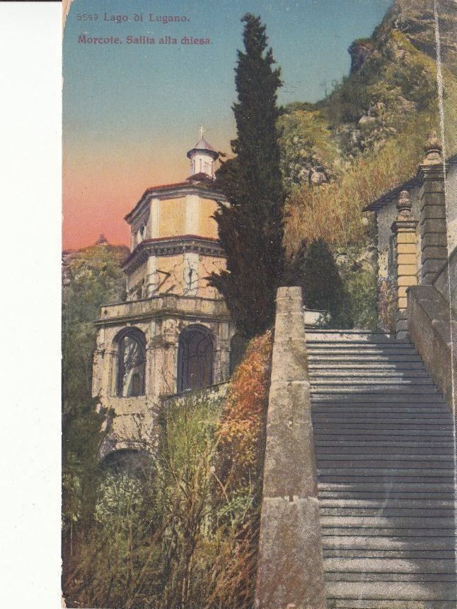 Cartoline postali: Morcote 1920 – Usato da Bürglen TG venduto da StampGraf