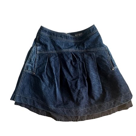 VINTAGE ARMANI GIRLY SWEET DENIM SKIRT S