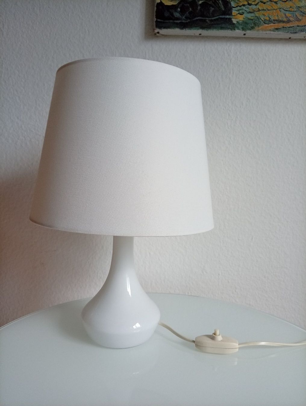 Lampade: Schöne Vintage Lampe Opalglas 50er, Schirm neu oder original – Usato da Luzern venduto da Seri4