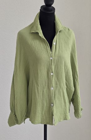 Leinenhemd Oversize  Gr.1 Size Baumwolle Made in Italy 