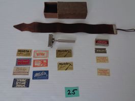 Rasierklingenschärfer Valet mit Klingen 40er Jahre - Vintage