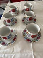 KALOCSA Hungary Set 6 Tasse mit Untertasse