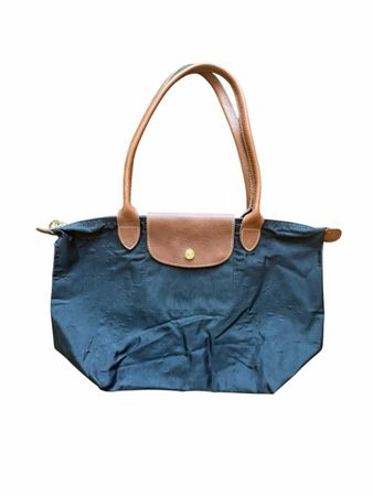Sac à main Longchamp noir anses cuir état d'usage
