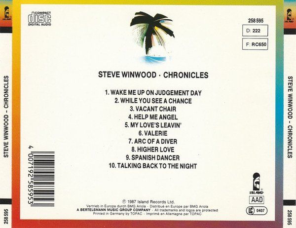 CD: Steve Winwood – Chronicles – Usato da St.Gallen venduto da jalamusic 1