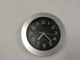 Quartz Wanduhr, Silberrand, Durchmesser 250mm⏱️