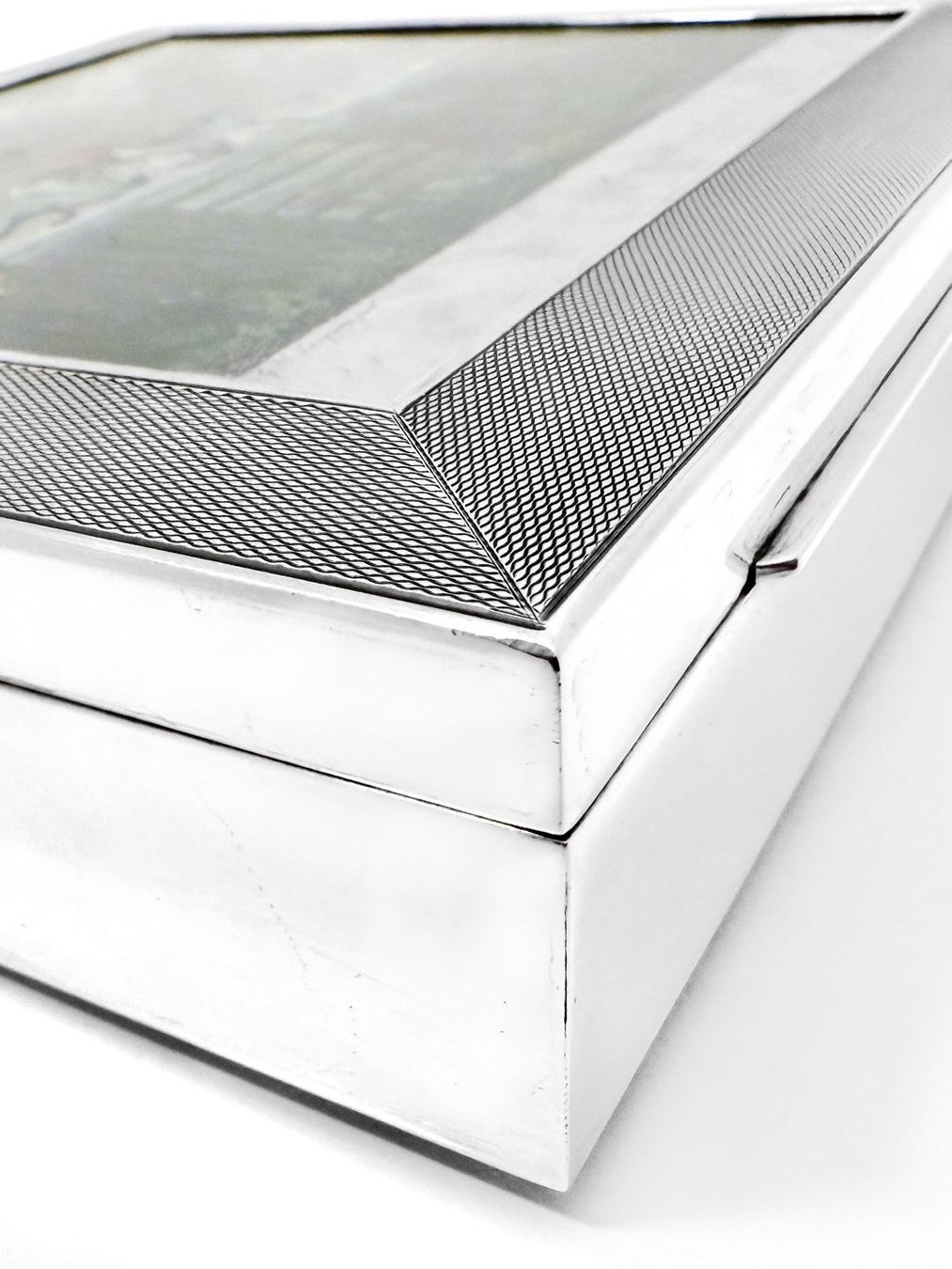 Barattoli: Grosse 800 Silber Box Pferde Motiv – Usato da Luzern venduto da Eukalyptus 5