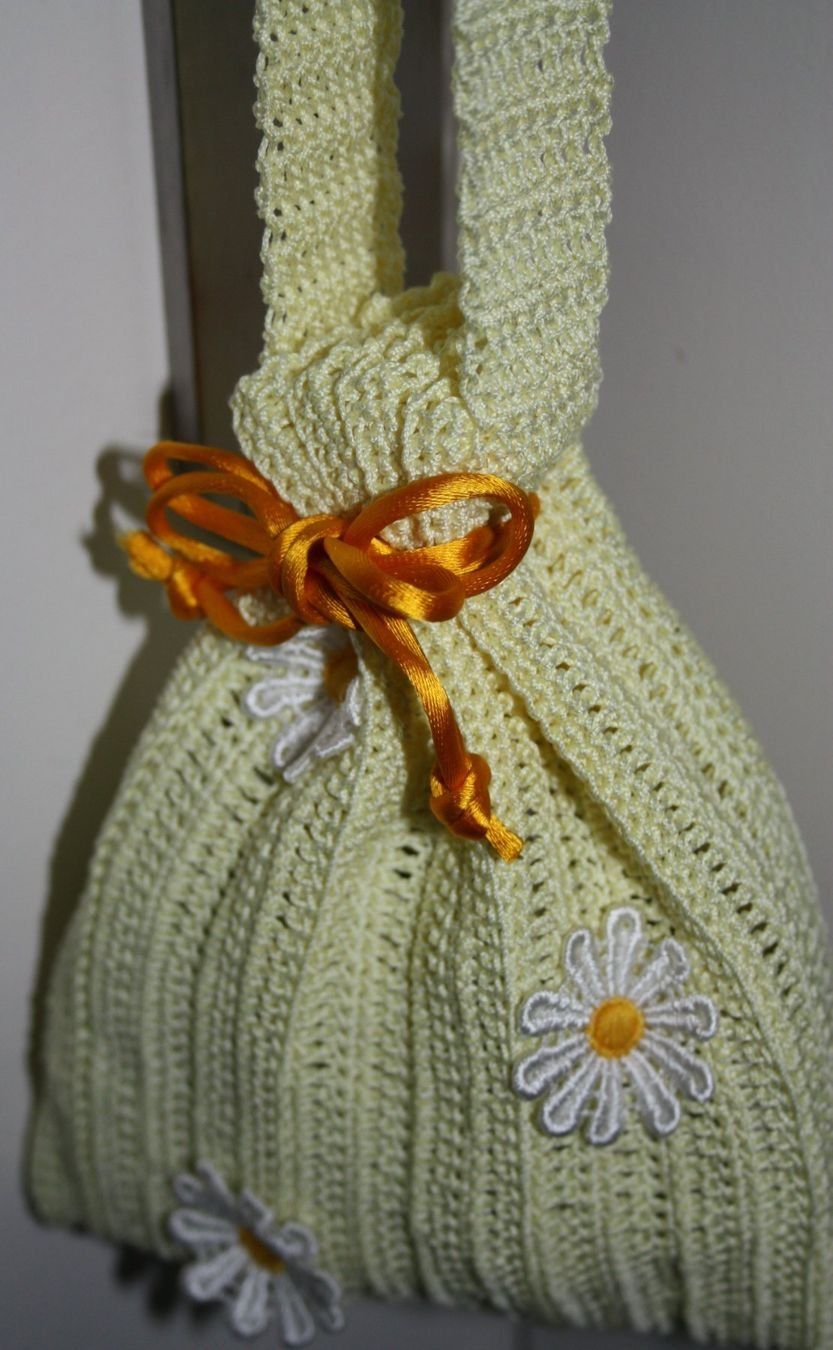 Borse: Handtasche Beuteltasche gelb mit Blumen NEU – Nuovo (secondo la descrizione) da Flüelen venduto da Diversicum-HandMade 3