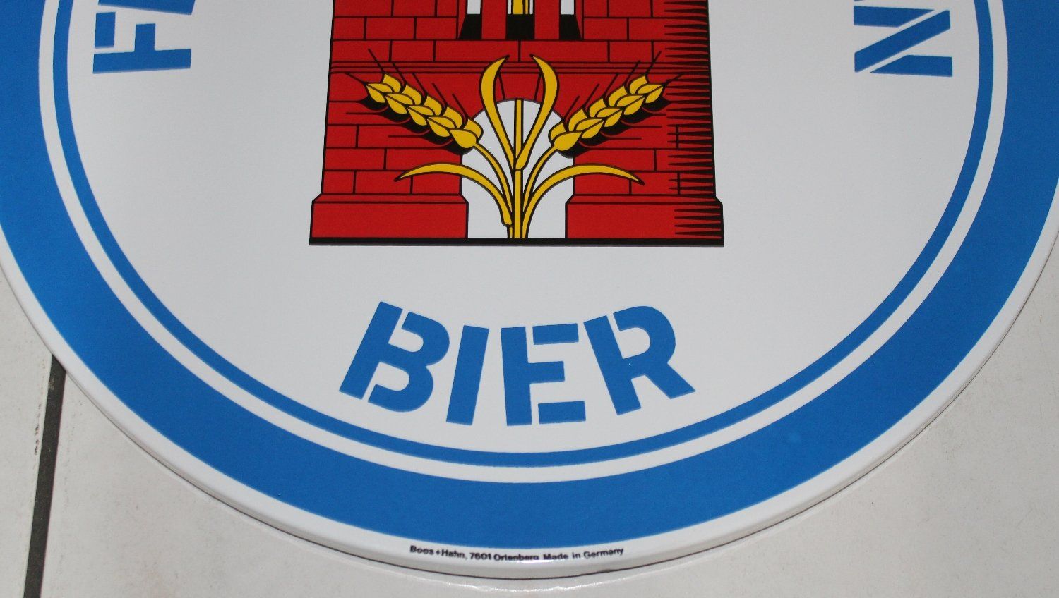 Feldschlösschen Insegne: Feldschlösschen Bier Emailschild – Usato da Lüchingen venduto da Aw67 2