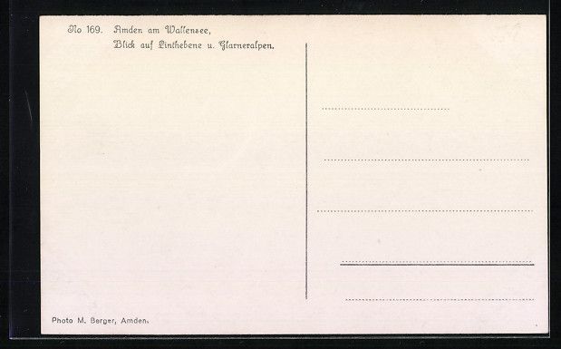 Cartoline postali: Amden am Wallensee, Teilansicht mit Blic – Usato da Berlin venduto da bartko-reher 1