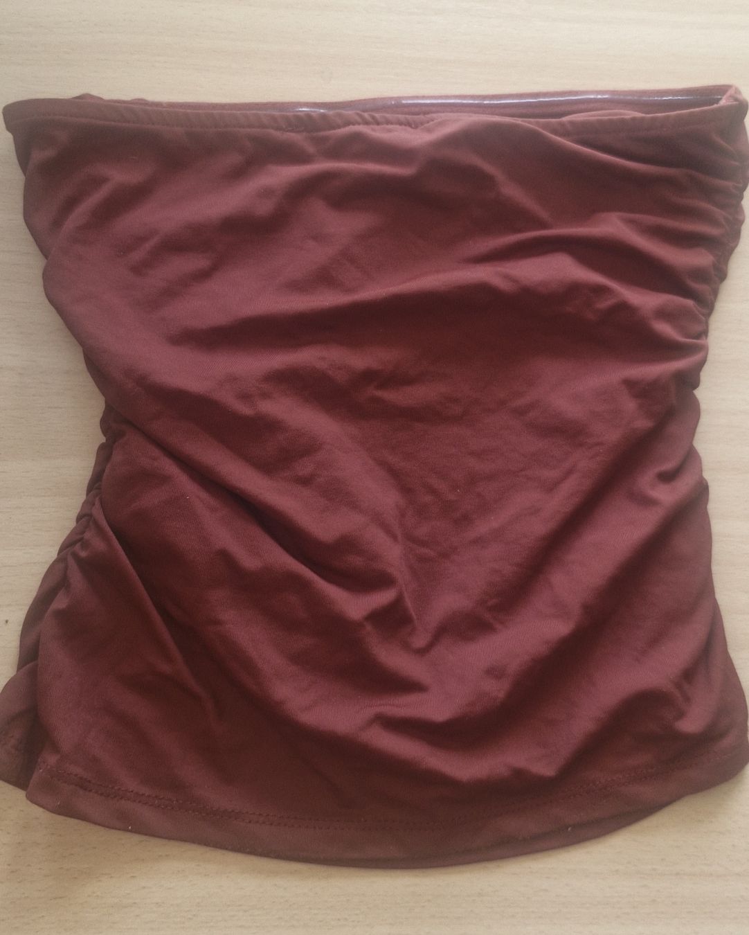 Pull&Bear Top: Pull&Bear Bandeau Damen Top Bordeaux Grösse S – Usato da Wohlen b. Bern venduto da lau_7vcp 1