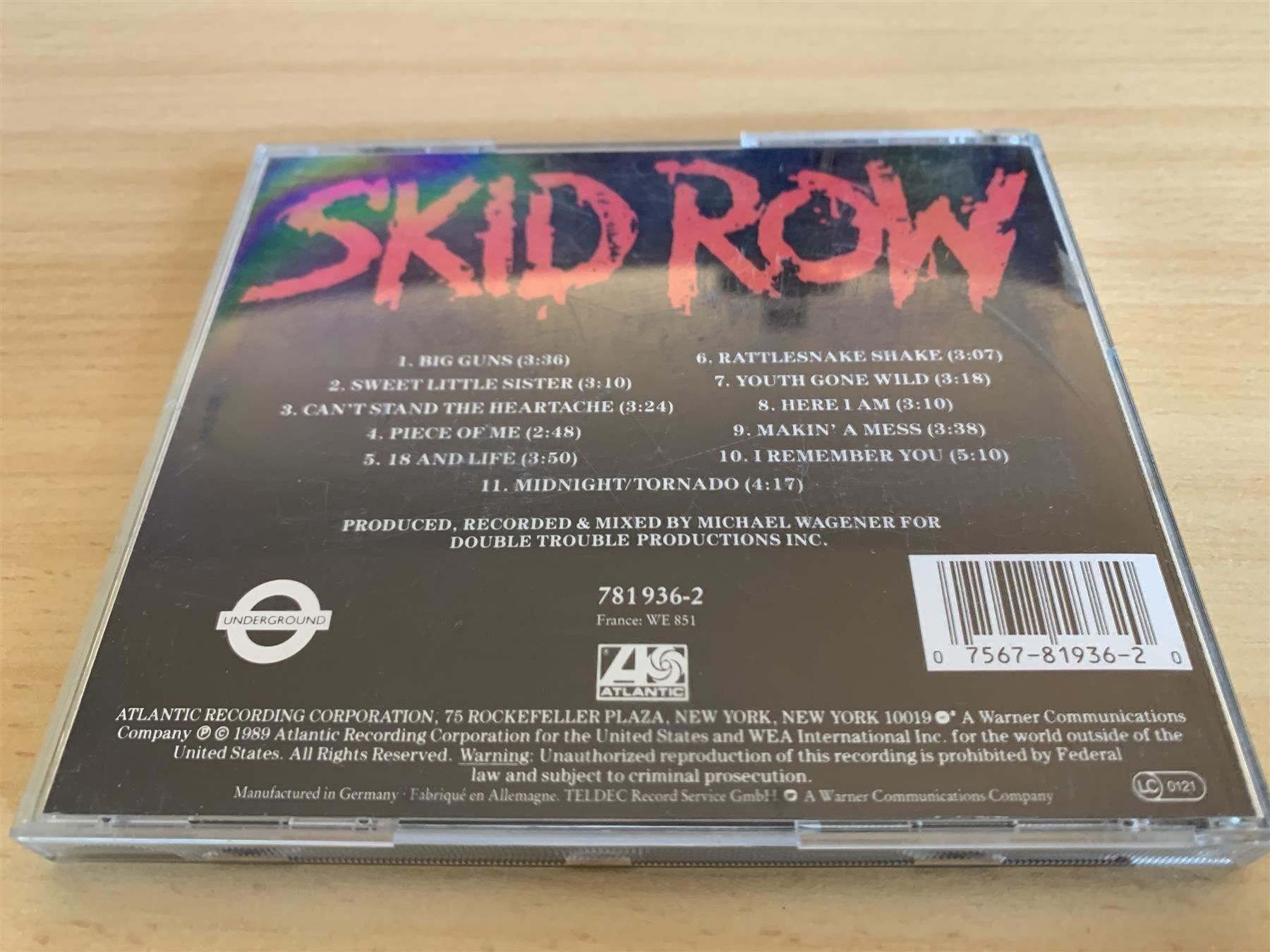 CD: Skid Row – Skid Row – Usato da Rikon im Tösstal venduto da Alpenmutz 1