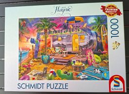 Puzzle Motiv "MIT DEM WOHNWAGEN AM MEER"