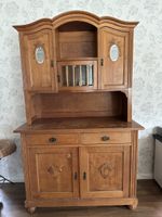 Antiker Buffet-Schrank aus Holz mit Spiegeln & Glasdetails
