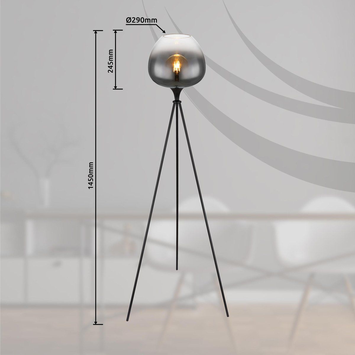 Lampes: Stehleuchte, Glas, Schalter, 145 cm Höhe – Neuf (Voir description) à Kreuzlingen par Smart-Light 2