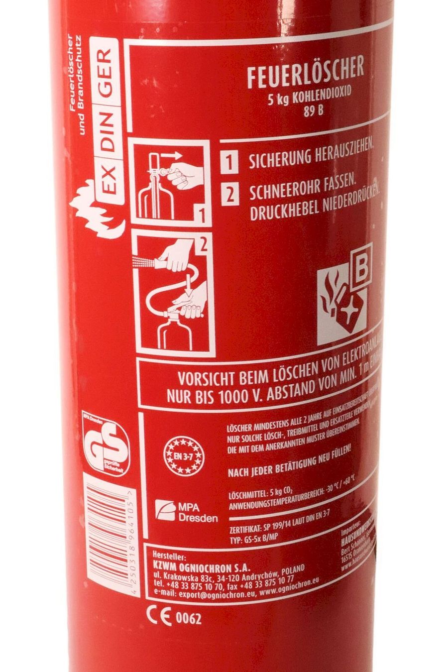 Cilindri per serratura: Feuerlöscher CO2 5 kg – Nuovo e nell'imballaggio originale da Bottighofen venduto da zaap 3