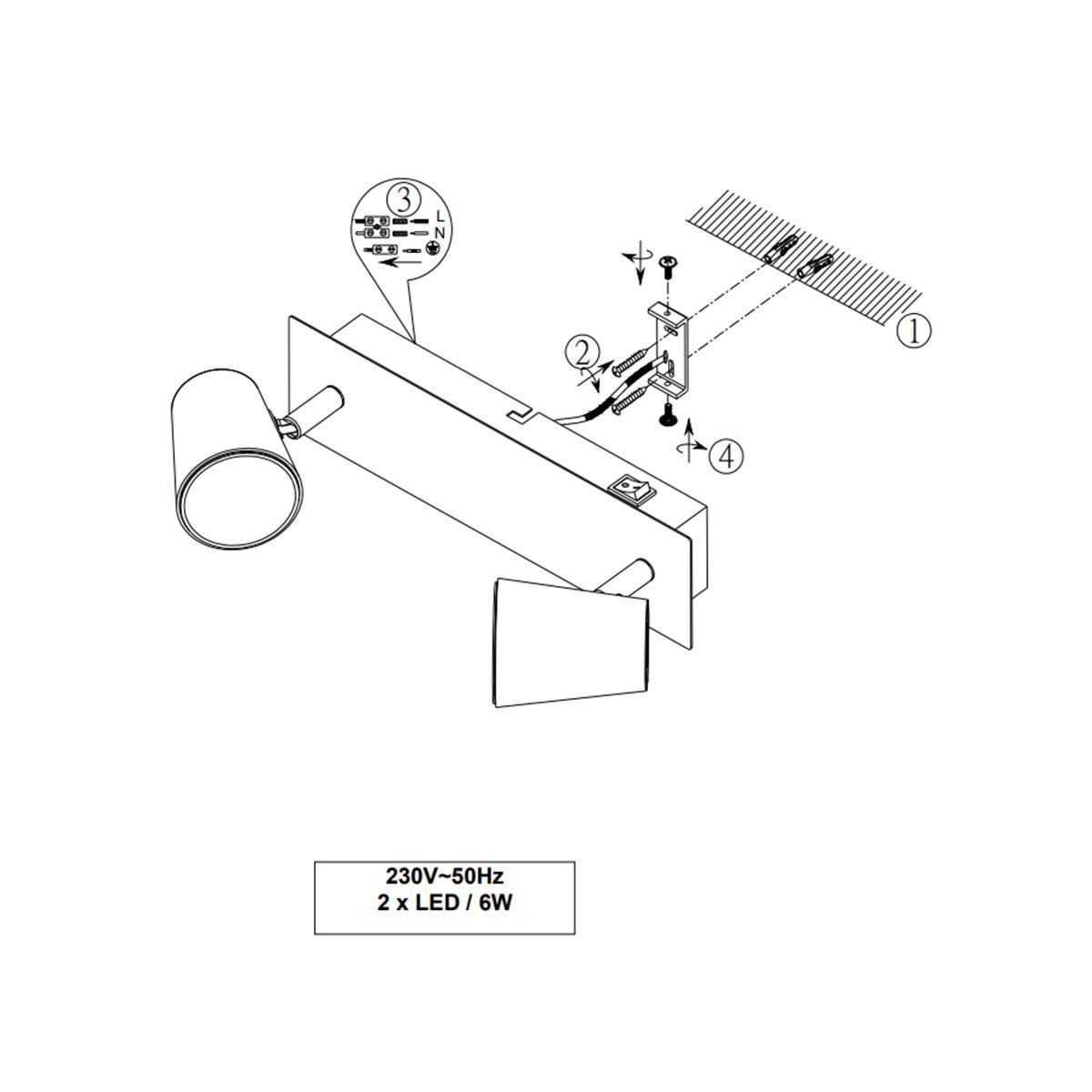 Lampade: LED Deckenleuchte, Weiss, 28 cm x 9 cm – Nuovo (secondo la descrizione) da Kreuzlingen venduto da Smart-Light 4