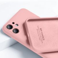 Coque en silicone rose pour iPhone 12 Mini