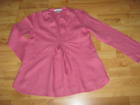 Leinen Tunika pink, Grösse M